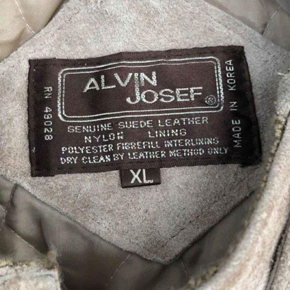 Alvin Josef Designer Brown Suede Jacket Coat - Size Mens X Large - Picture 4 of 6